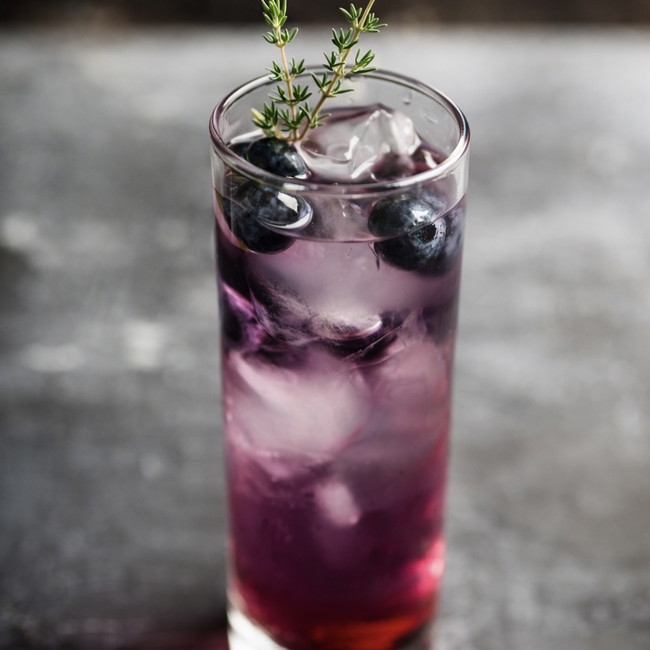 Image of blueberry shrub + thyme spritz