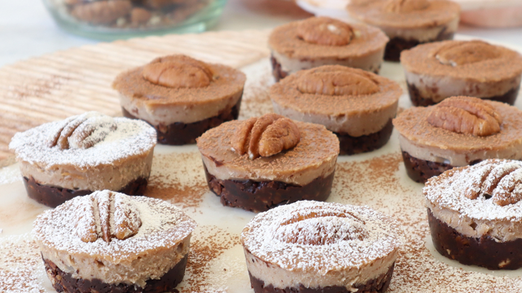 Image of Raw mini pecan pies