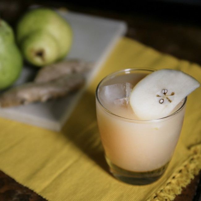 Image of pear + ginger lemon tonic
