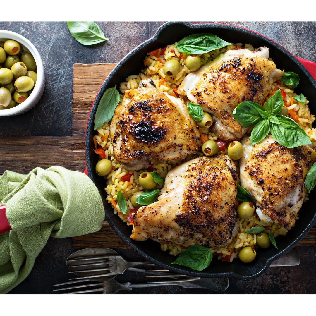 Mediterranean Chicken Orzo Tray Bake (One-Pan Dinner Party Favourite)