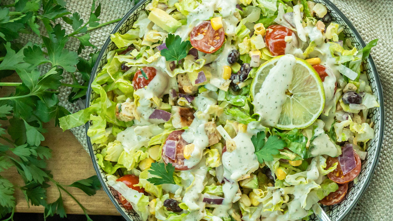 Image of Ranch Chicken Taco Salad Recipe