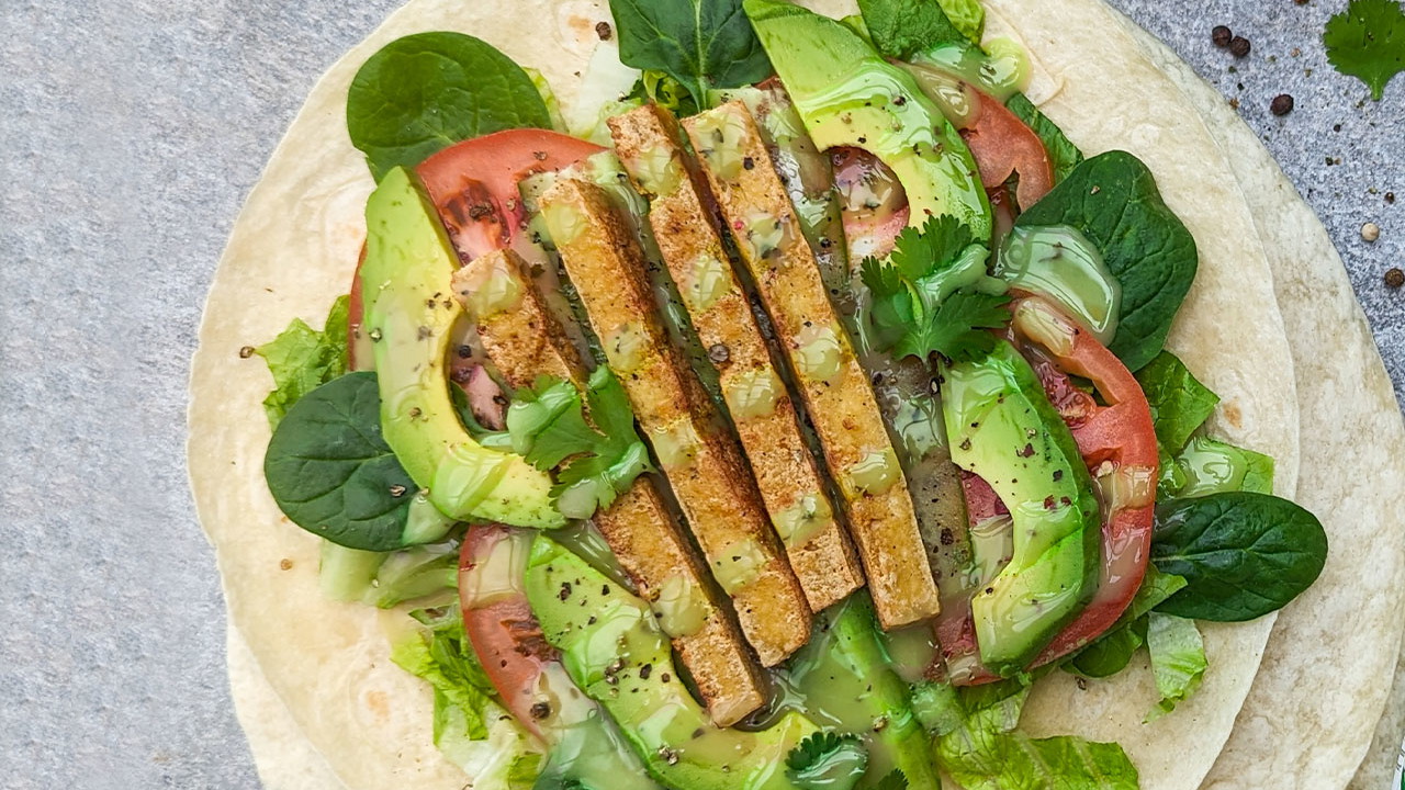 Image of Tofu Wrap with Green Goddess Dressing Recipe