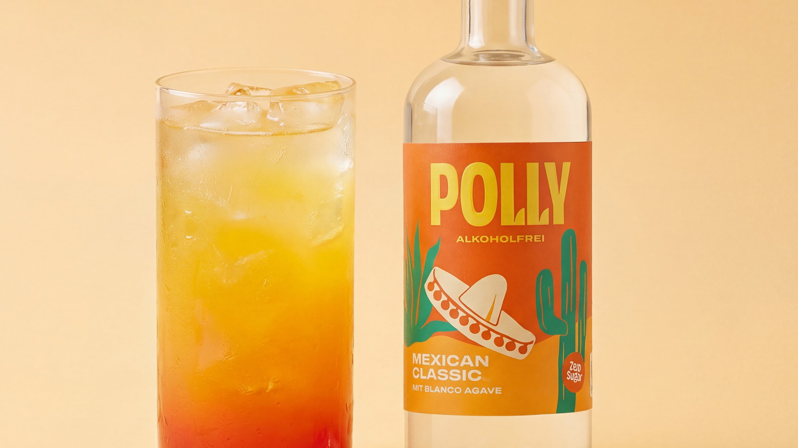 Image of Alkoholfreier POLLY Sunrise inspiriert vom beliebten Tequila Sunrise 
