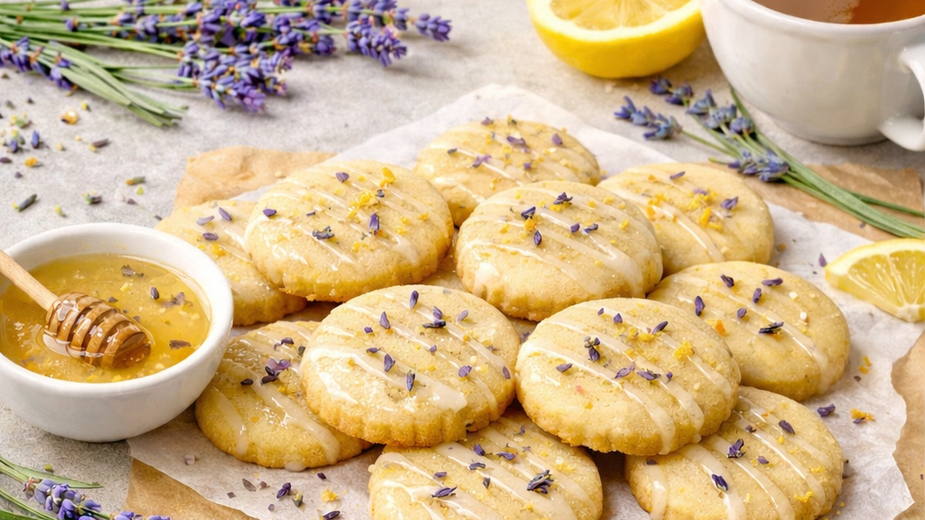 Lavender Honey Shortbread Cookies