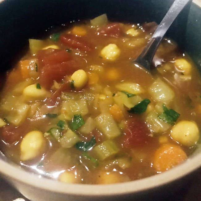 Image of Vegetable Soup with Chickpeas