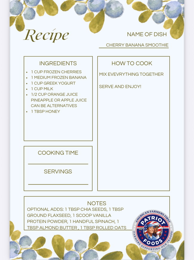 Image of Cherry Banana Smoothie