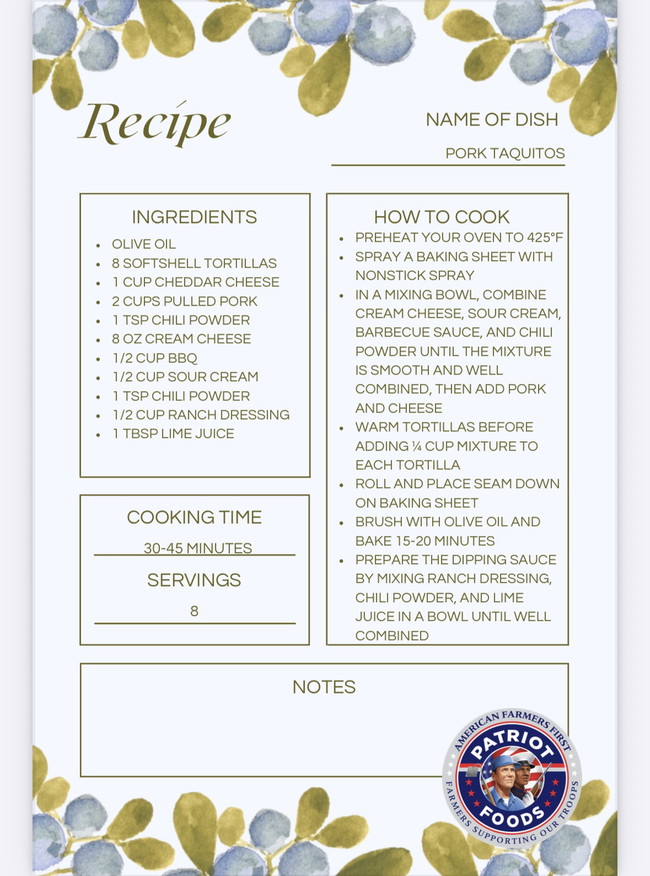 Image of Pork Taquitos