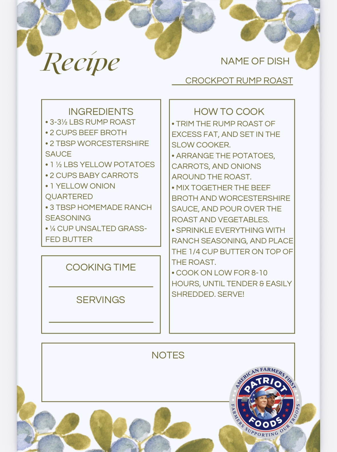 Crockpot Rump Roast