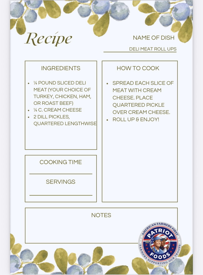 Image of Deli Meat Roll Ups