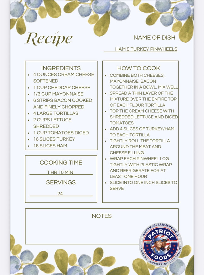 Image of Ham & Turkey Pinwheels