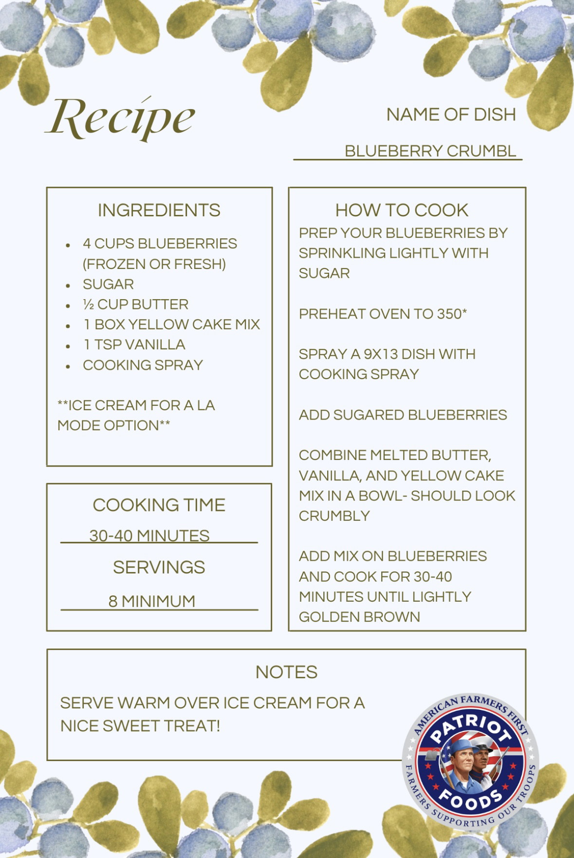 Blueberry Crumbl