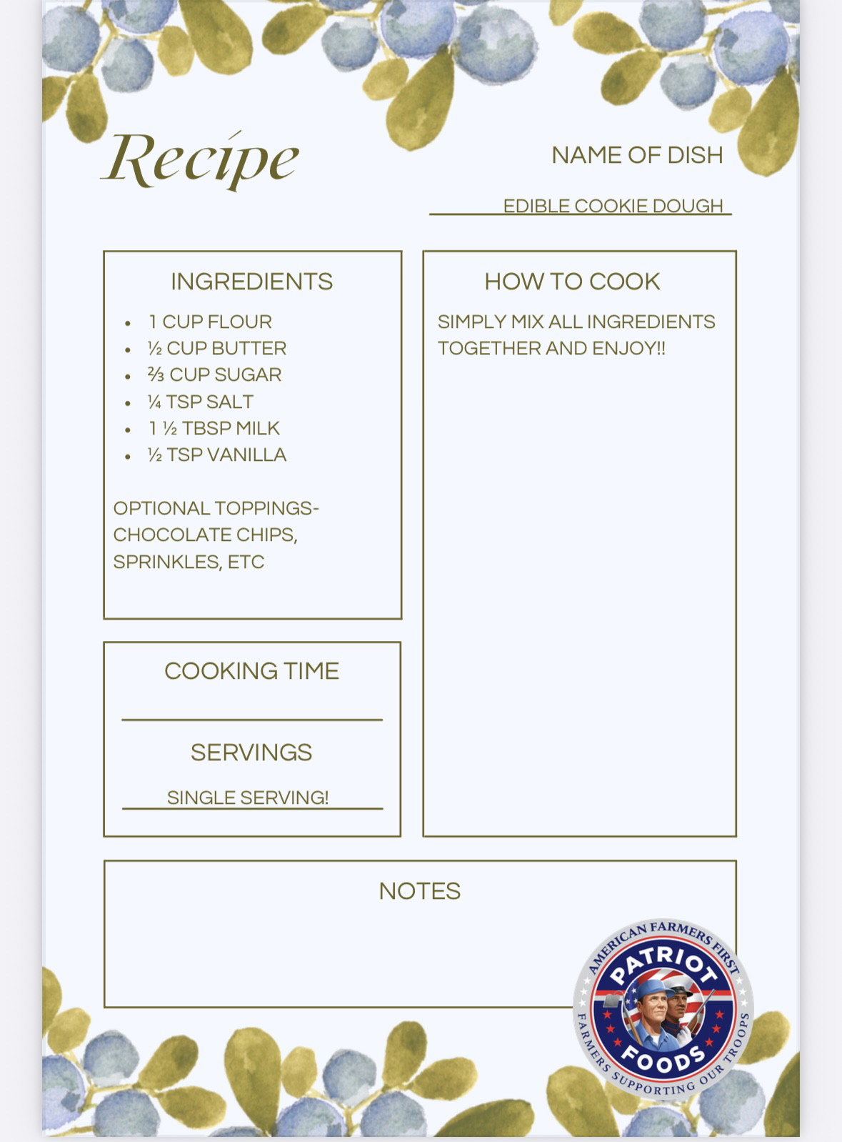 Edible Cookie Dough