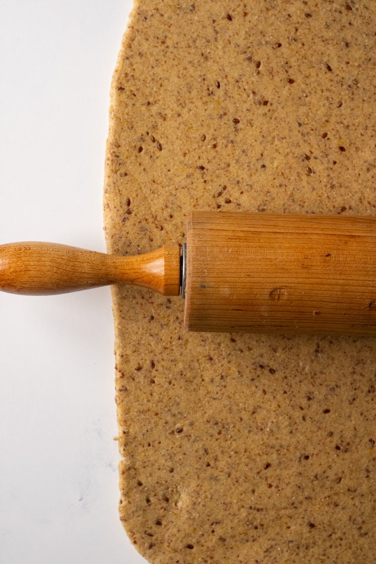 Image of Turn your dough out on a floured surface. Roll into...