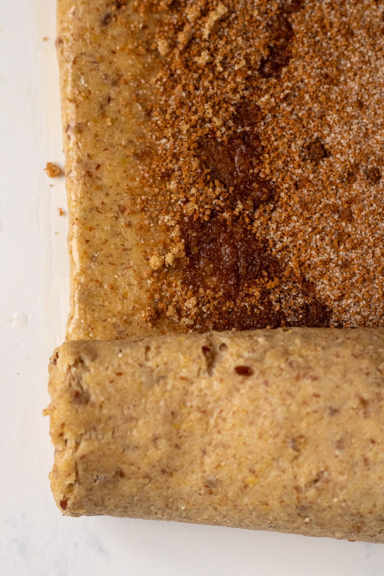 Image of Combine your sugar/cinnamon mixture . Using a pastry brush spread...