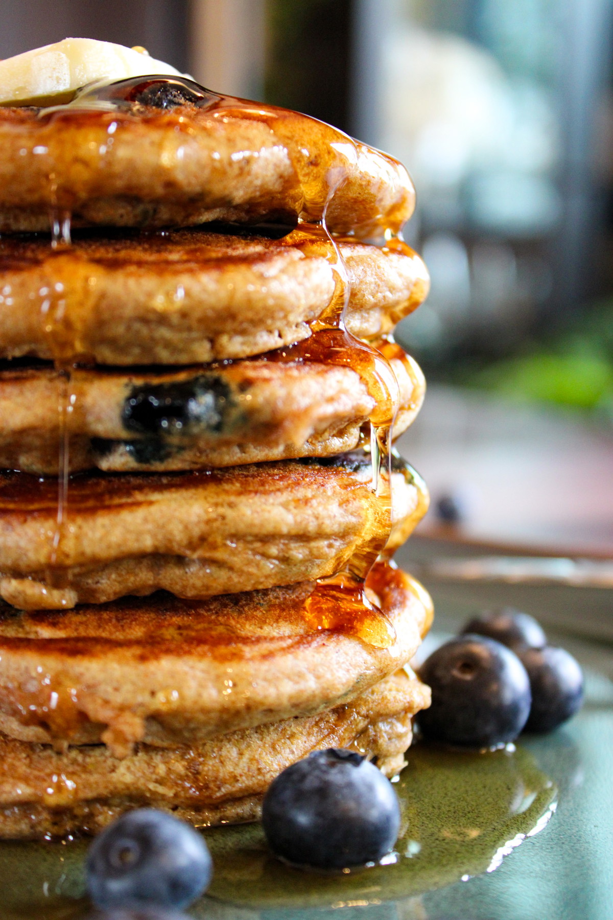 Whole Wheat Blueberry Pancakes