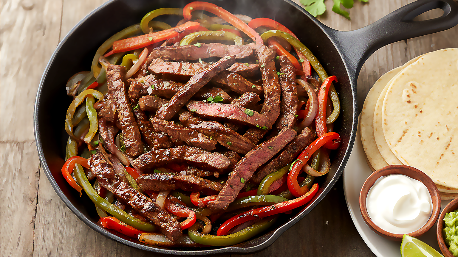 Fajitas de Res con Toque de Cayena