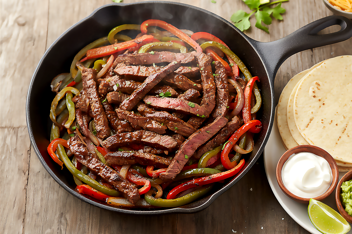 Cayenne csókolta marhahúsos fajiták