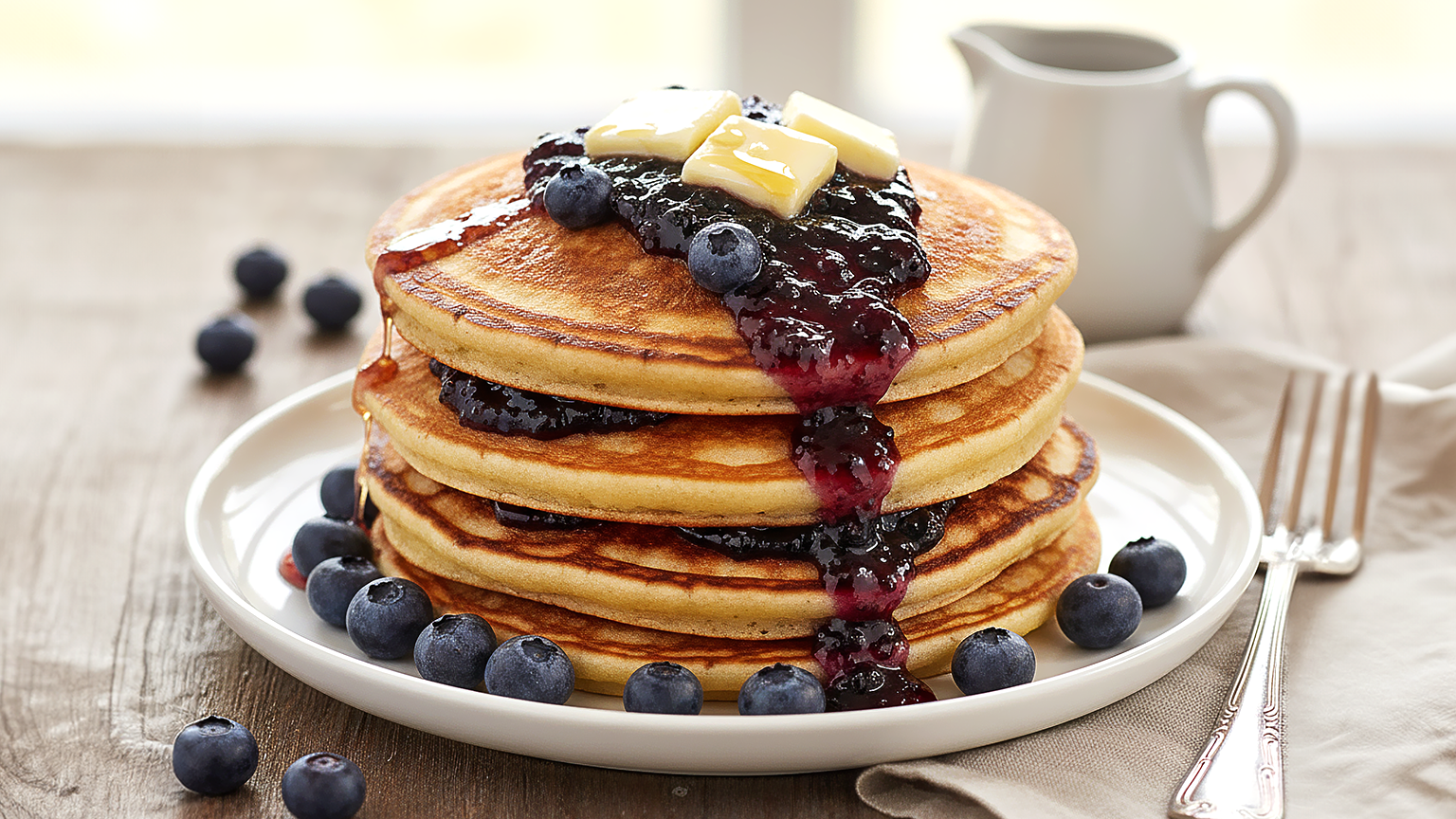 Himmlische Blaubeer-Pfannkuchen