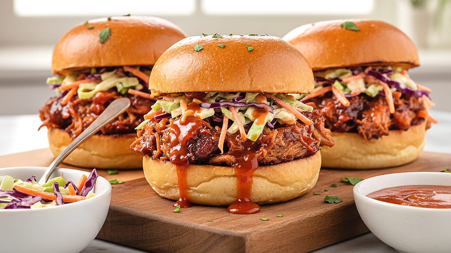 Mini hamburguesas de cerdo desmenuzado con especias isleñas