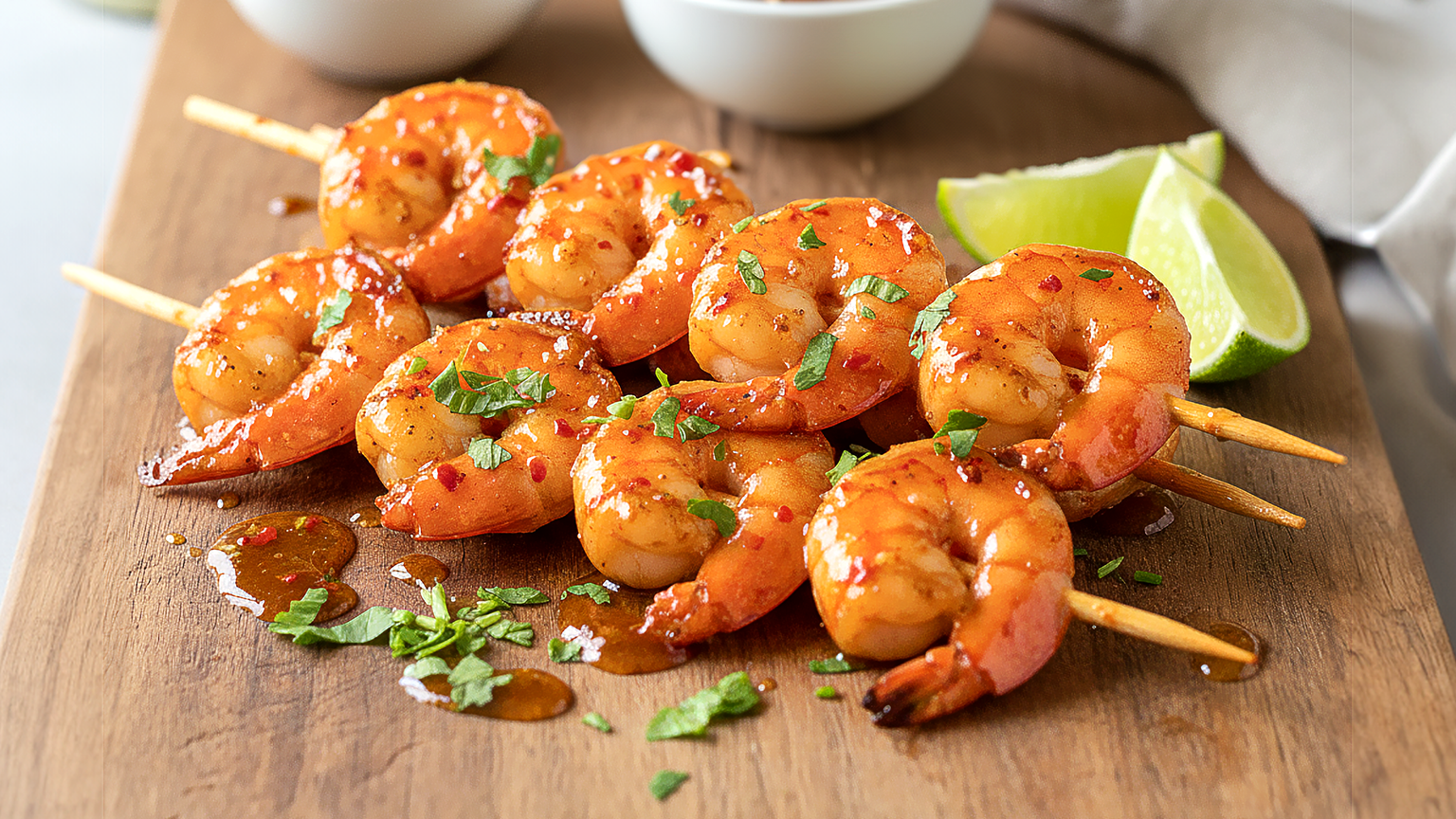 Spicy Island Shrimp Skewers