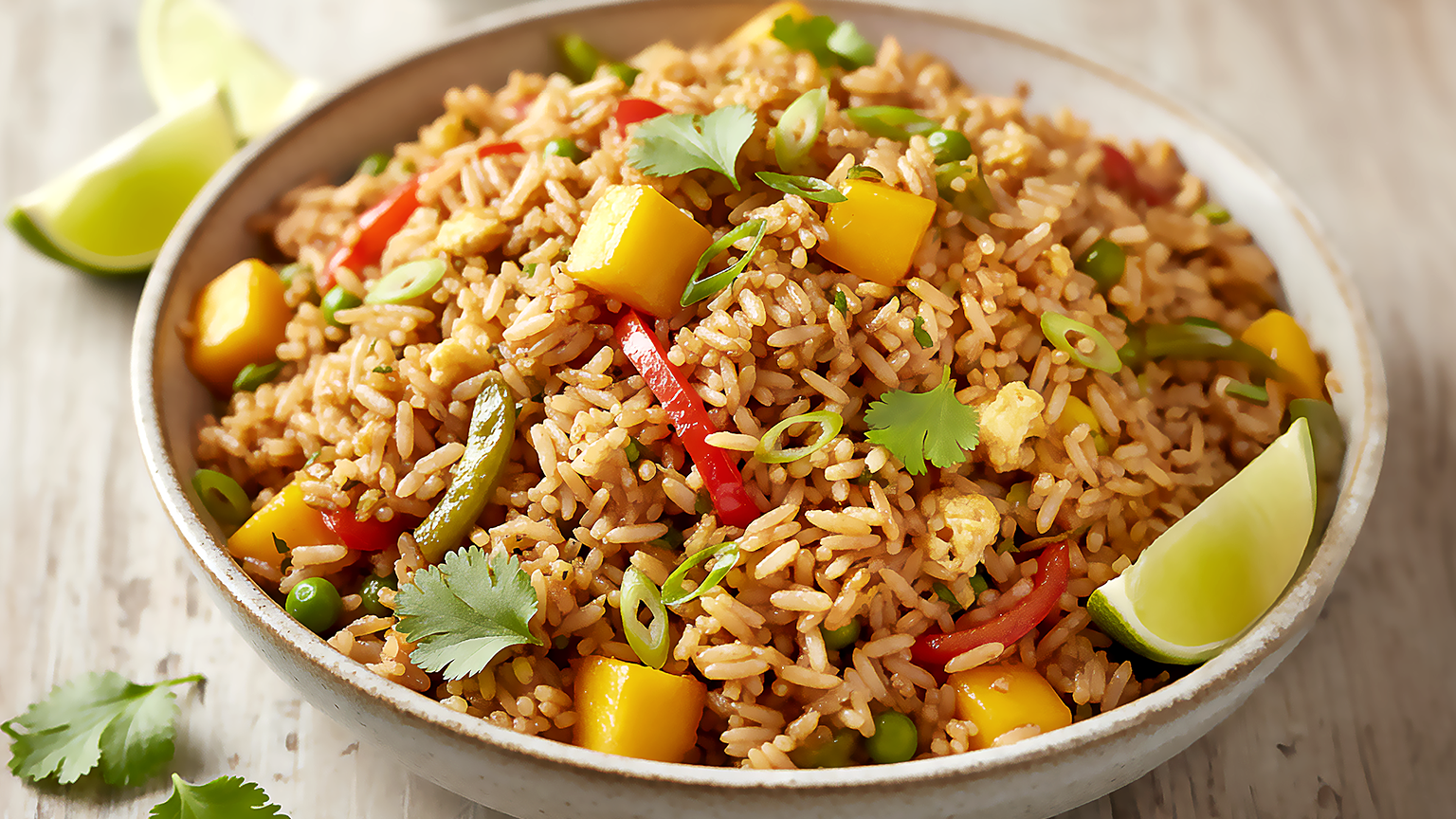 Asais mango cepts rīsi