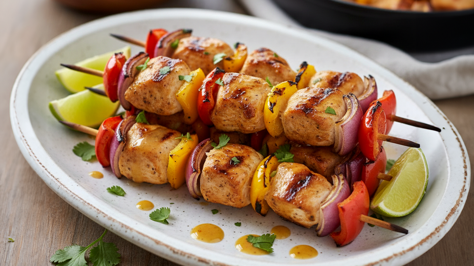 Lemon Garlic Chicken Skewers