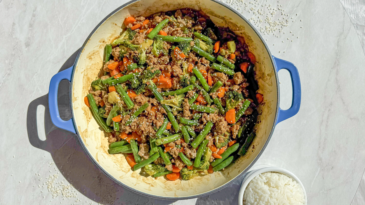 Image of Sticky Pork Mince Stir Fry