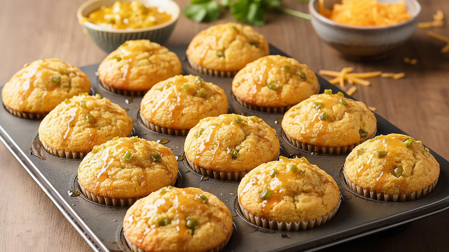 Saldināti Jalapeño kukurūzas mafinu
