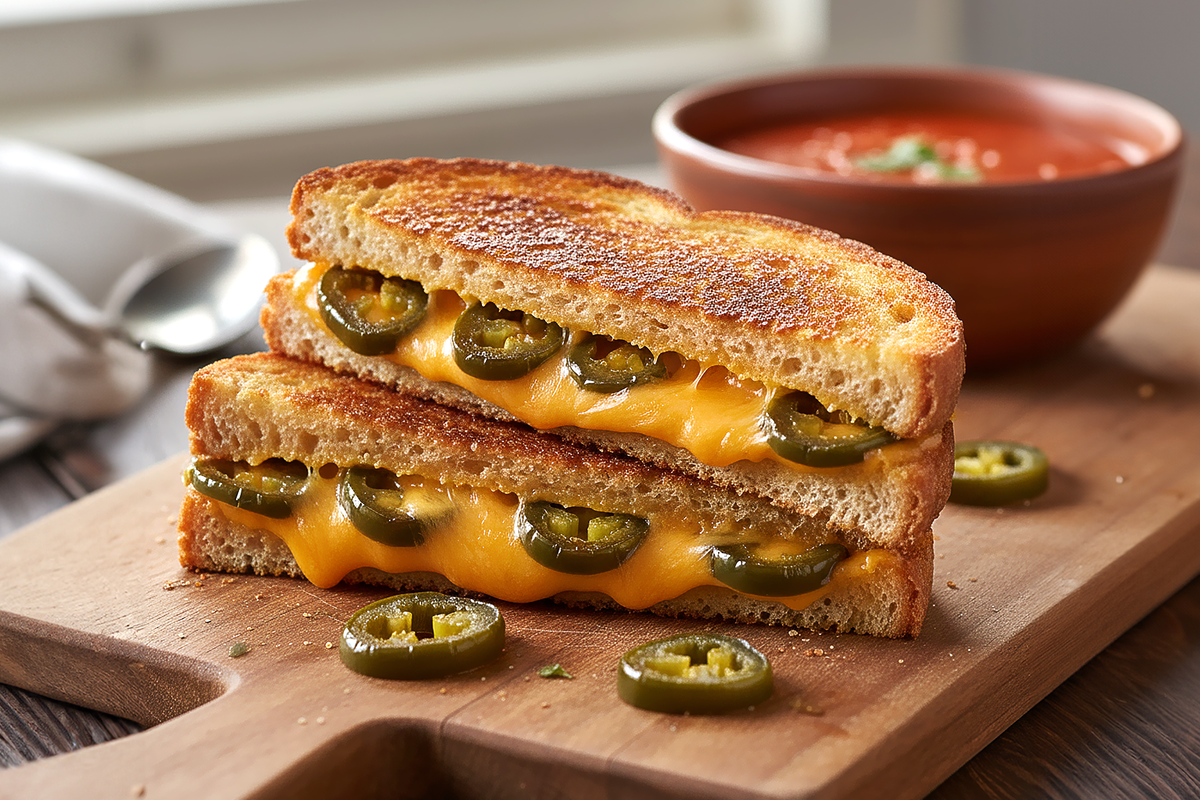 Grillezett sajt kandírozott jalapeñóval és éles cheddar sajttal