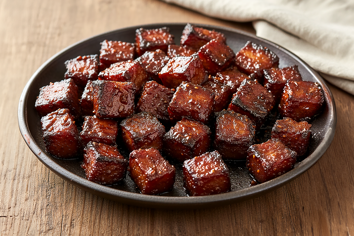 Ragadós Mop szósszal készült brisket Burnt Ends