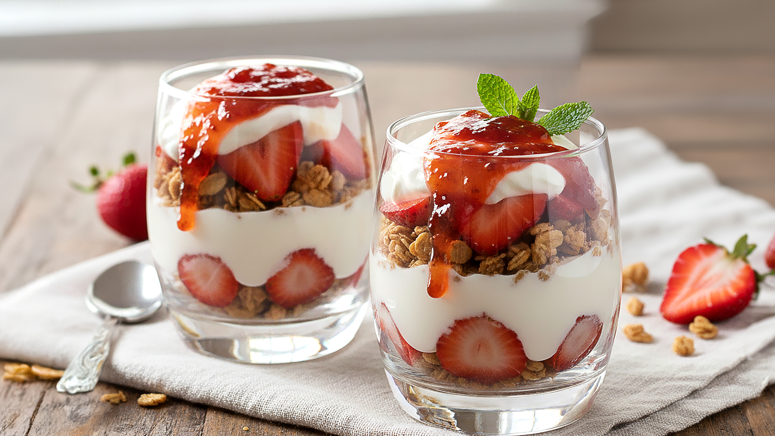 Sweet-Heat Strawberry Breakfast Parfait