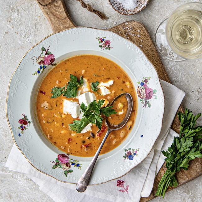 Image of Roasted Vegetable & Five Bean Soup