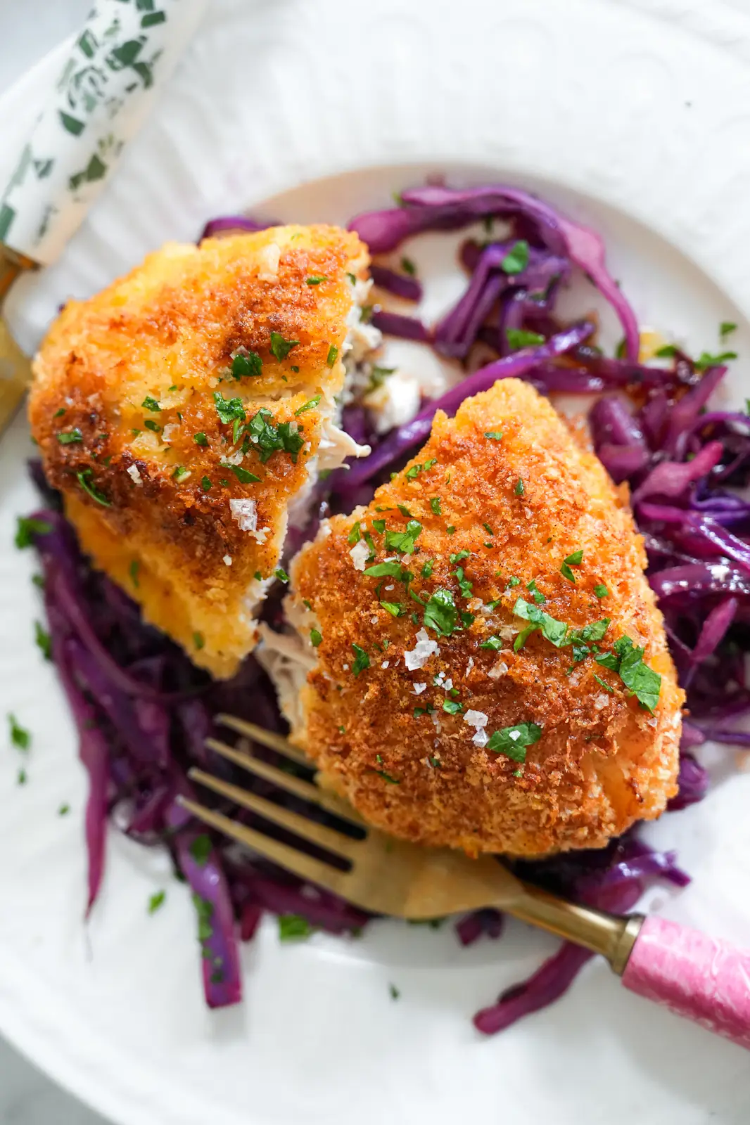 Herby Ghee-Stuffed Crispy Chicken Breast