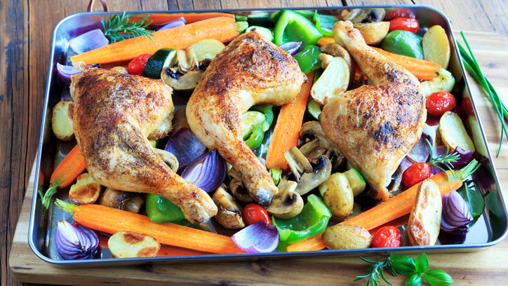 Image of One-Pan Lemon Garlic Parmesan Chicken & Veggies