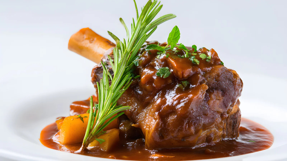 Classic French Braised Venison Shank 