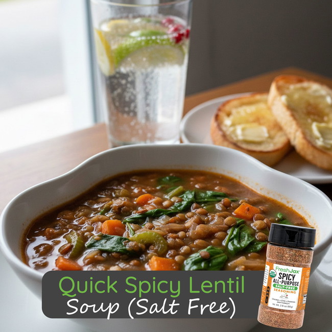 Image of Quick Spicy Lentil Soup (Salt Free)