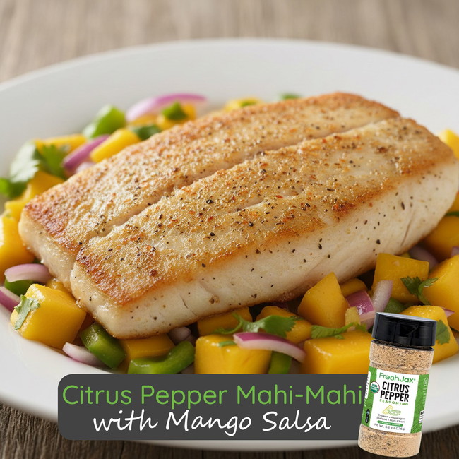 Image of Citrus Pepper Mahi-Mahi with Mango Salsa