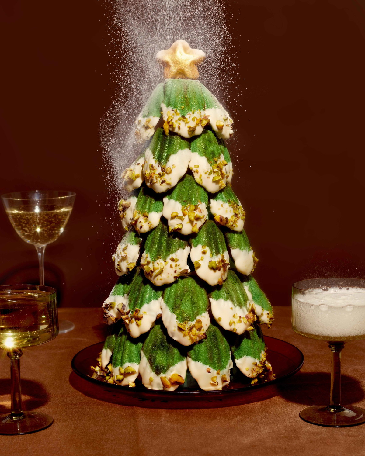 Pistachio Madeleine Christmas Tree