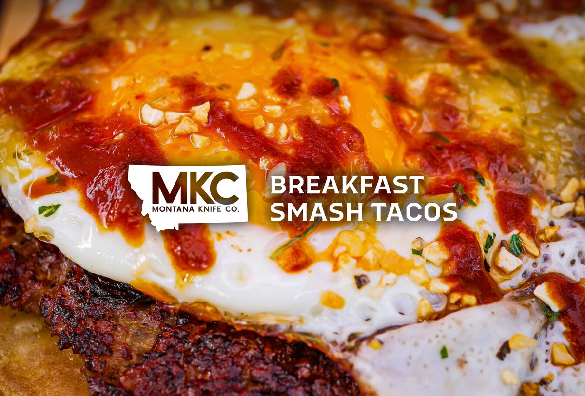 Cheesy Smash Breakfast Tacos With Bacon and Eggs