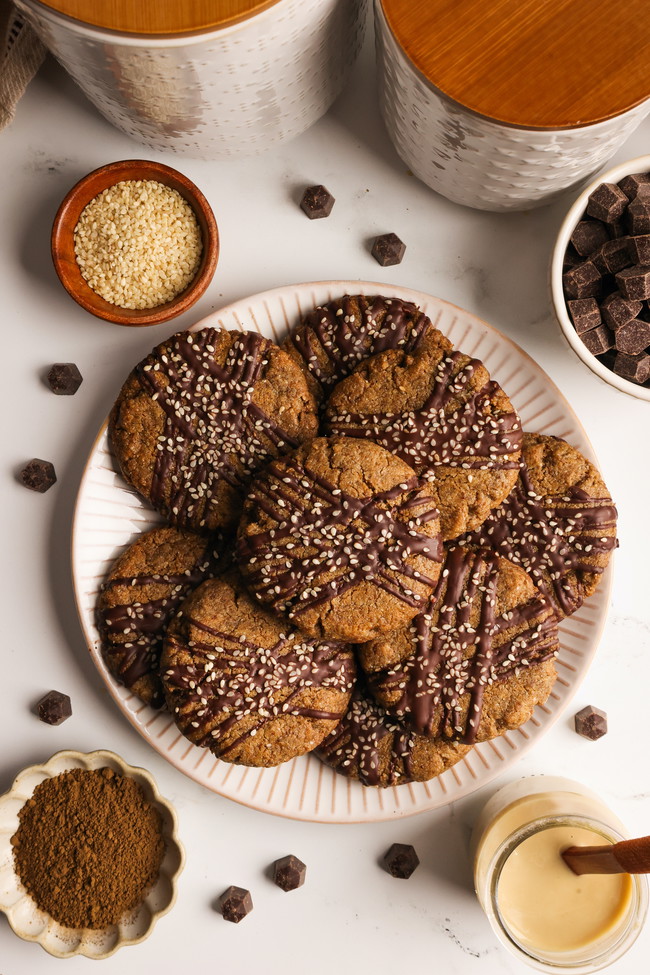 Image of Hojicha Tahini Cookies (Toasty, Nutty, Just the Right Amount of Sweet)