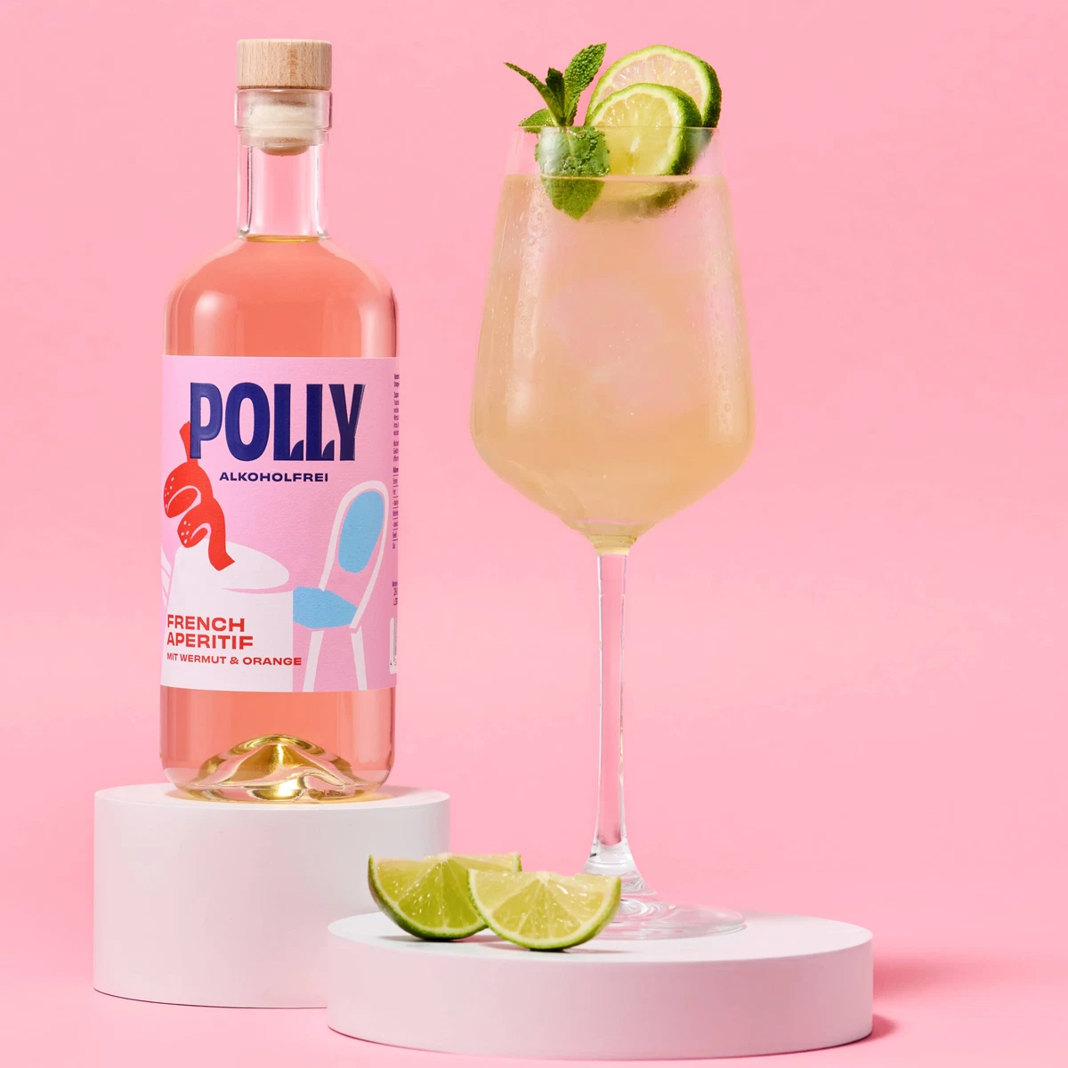 Alkoholfreier Hugo mit POLLY French Aperitif