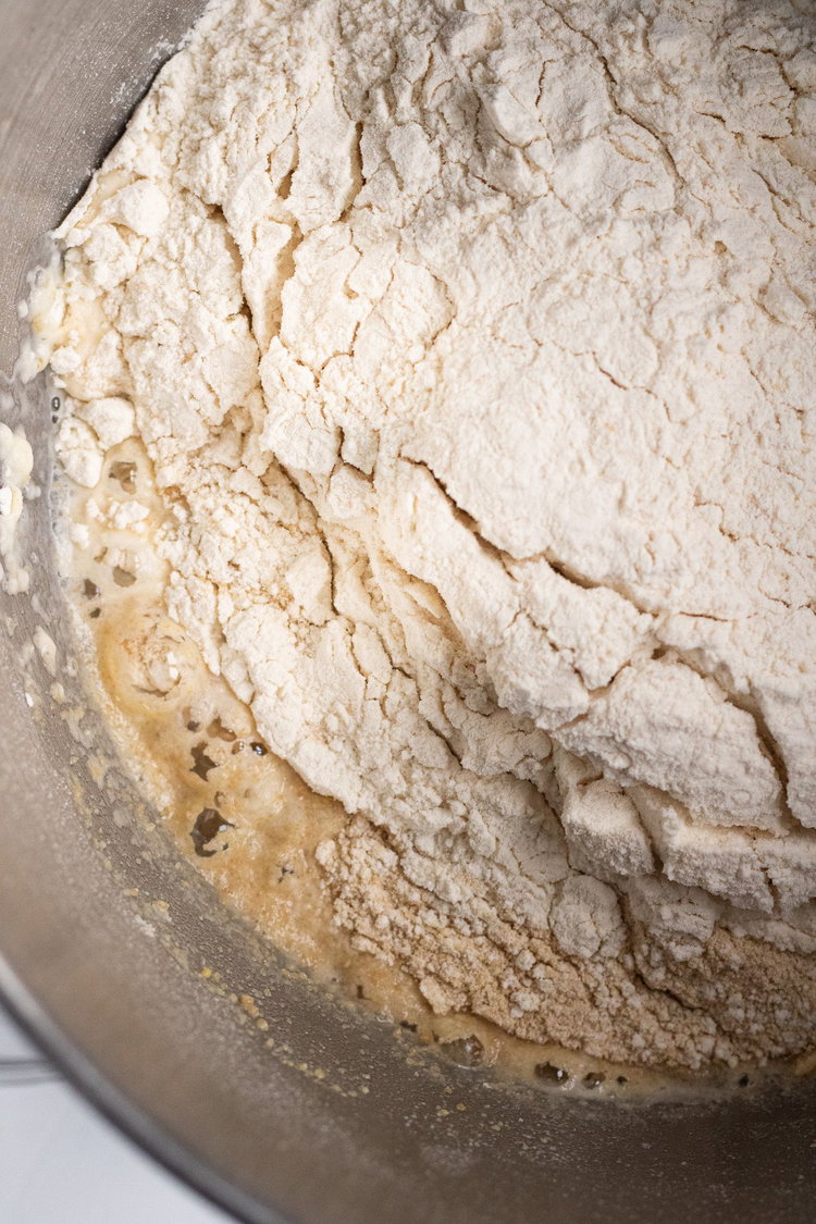 Image of Add in your flour, brown sugar, raisins, salt and vanilla...