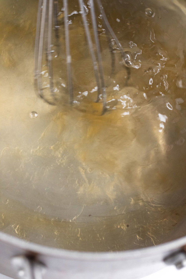 Image of Fill a large pan up with 2 quarts water and...