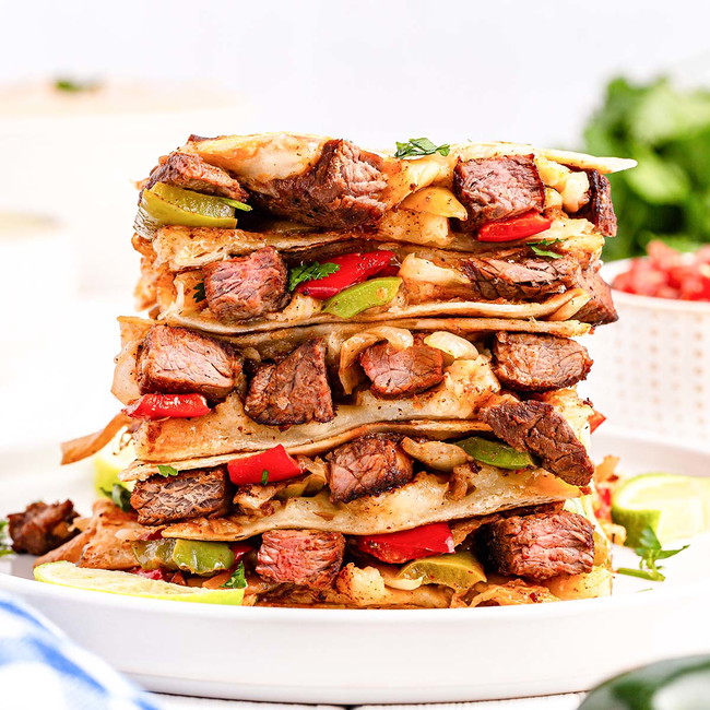 Sizzling Fajita Beef Quesadillas 
