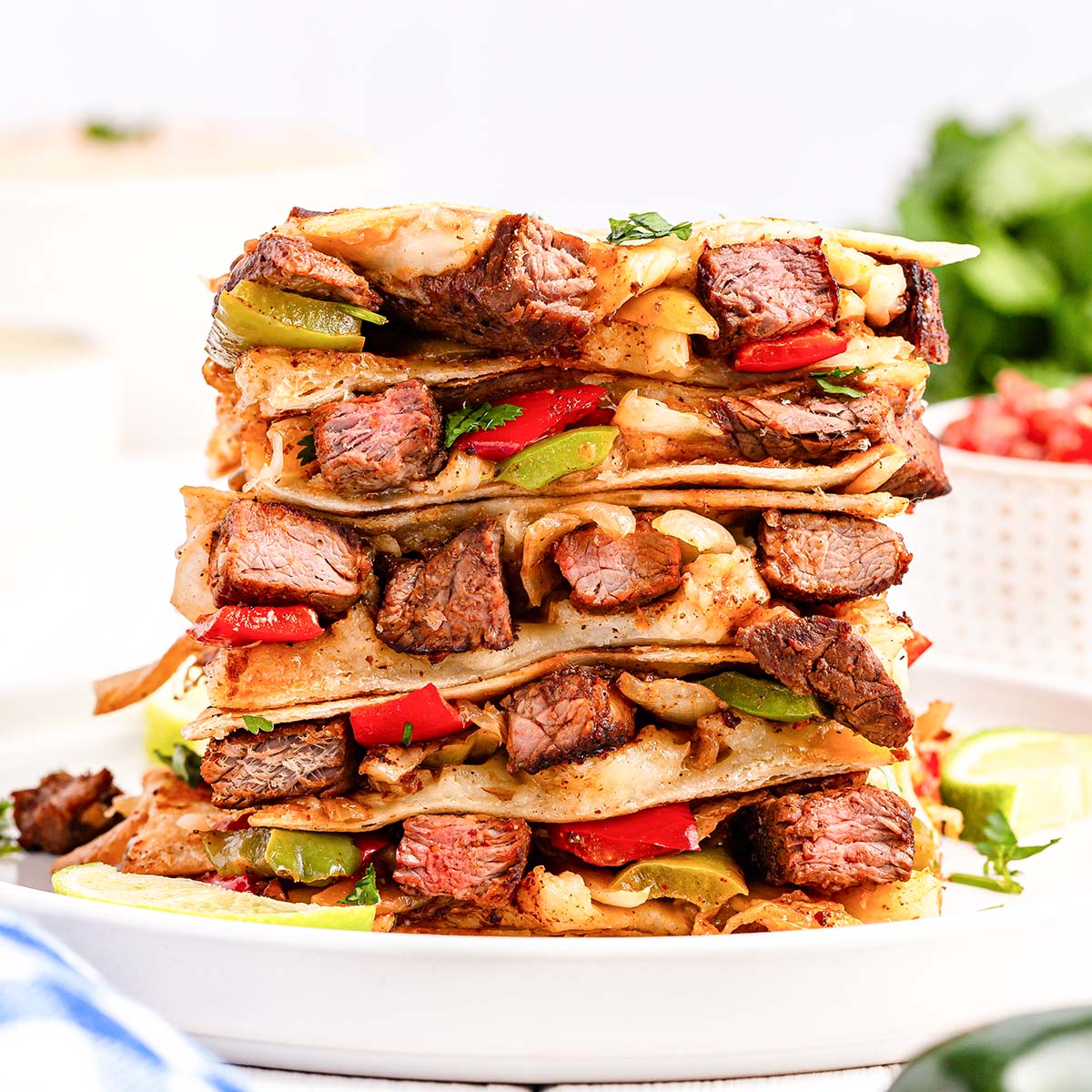 Sizzling Fajita Beef Quesadillas