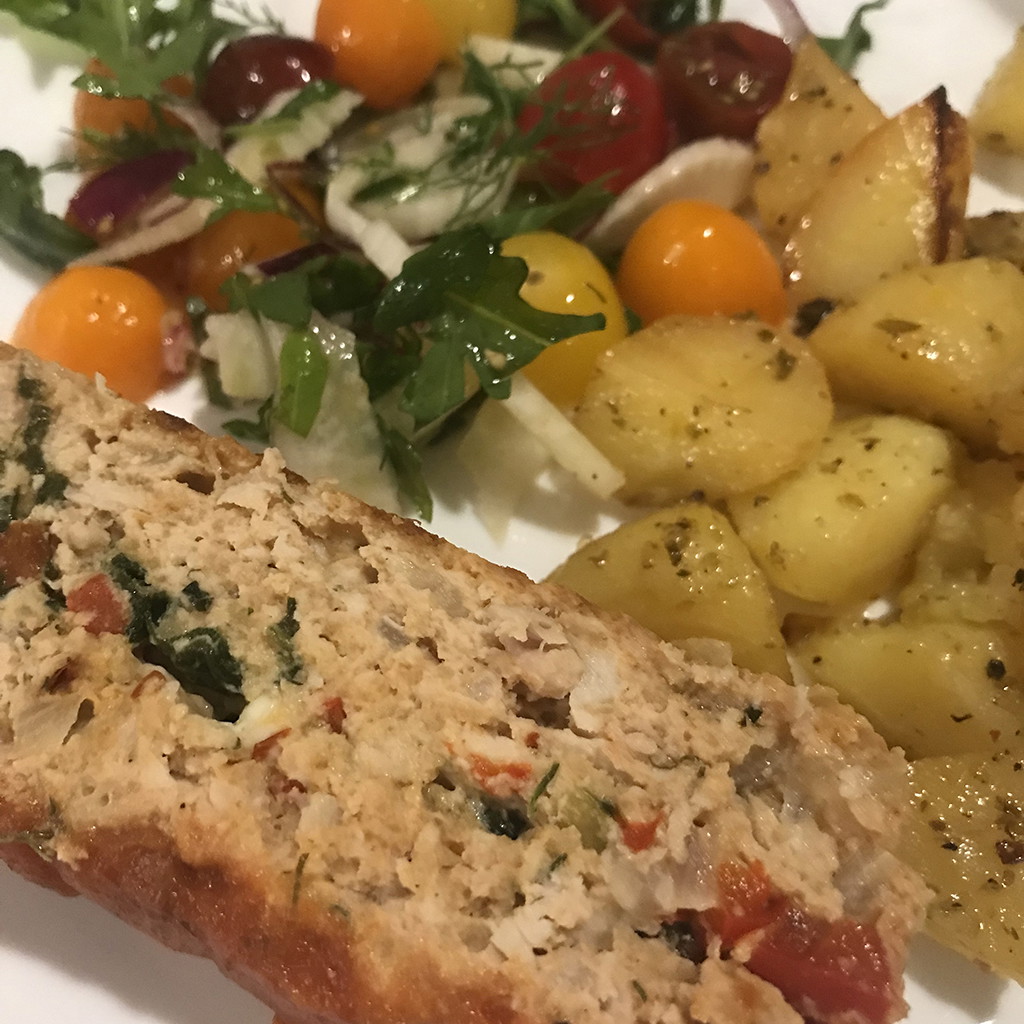 Meatloaf & Lemony Potatoes
