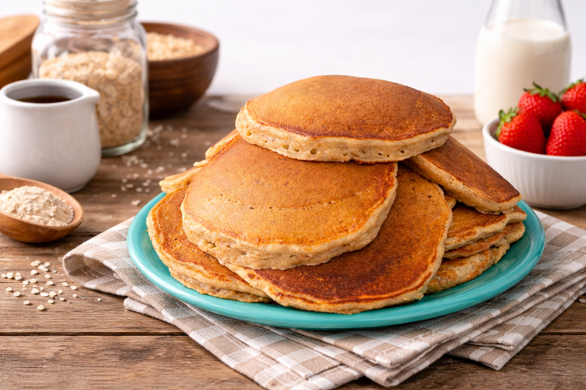 The Fluffiest Pancakes Made with Fresh Milled Flour