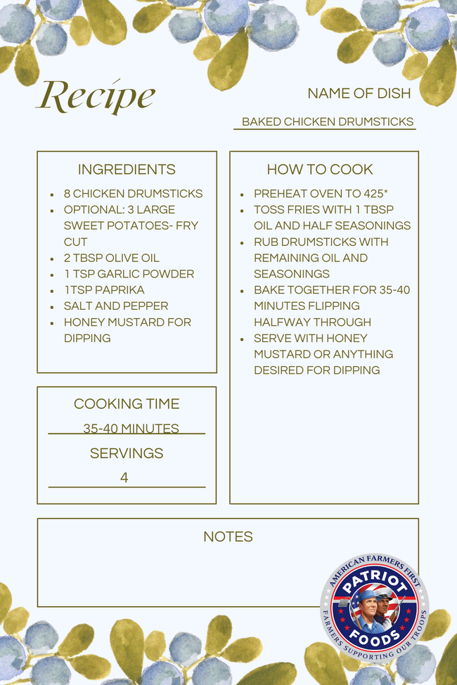 Baked Chicken Drumsticks