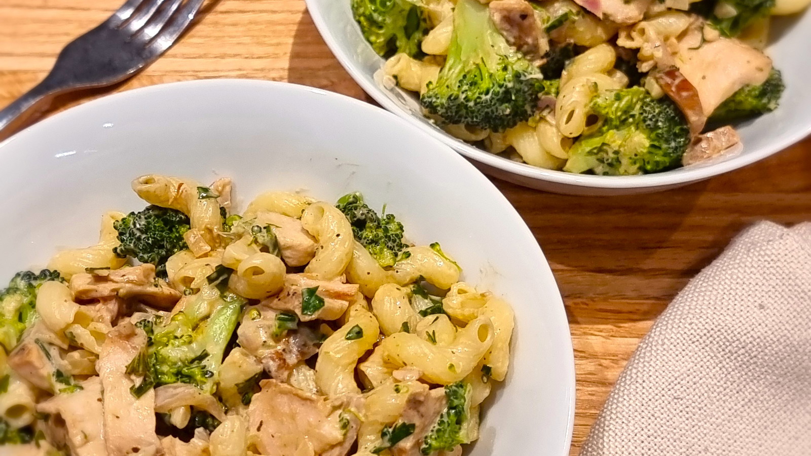 Pasta with Black Garlic Balsamic Glaze & Smoked Chicken