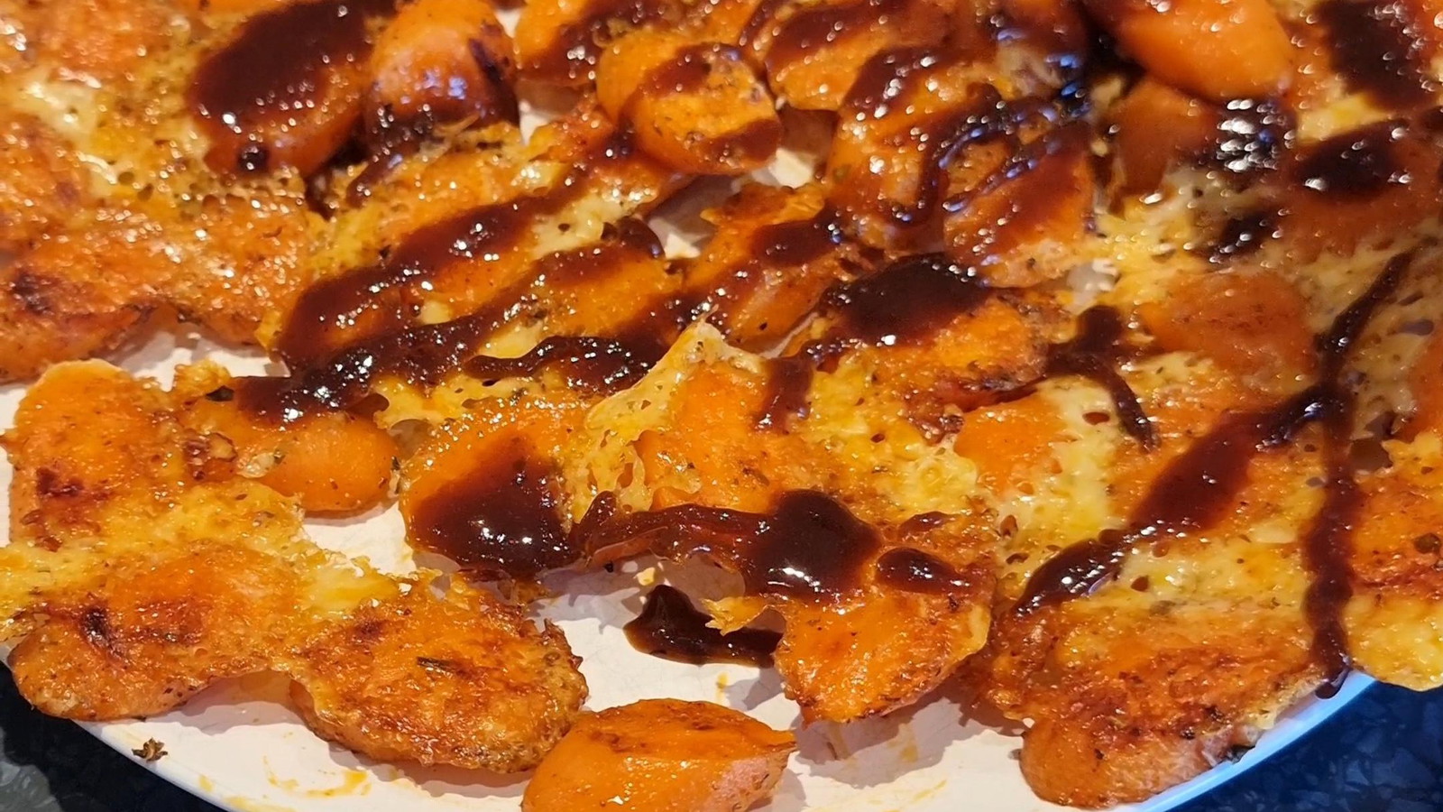 Parmesan Crusted Carrots with Hot Black Honey